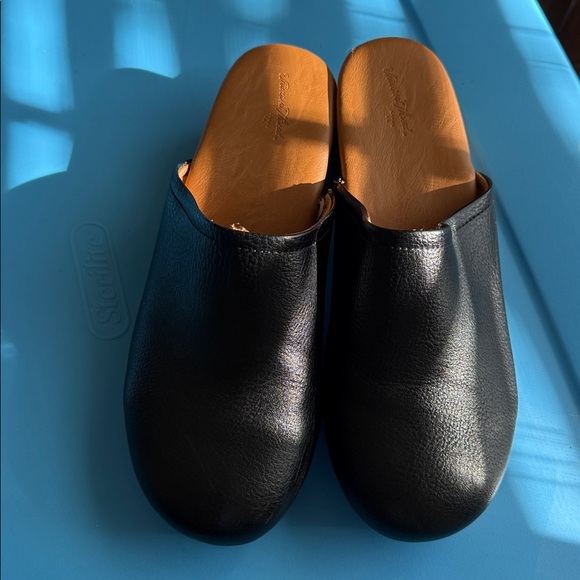 Threshold Shoes - Threshold Black Faux Leather Slip-On Clogs